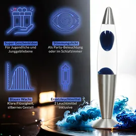 Licht-Erlebnisse Lavalampe Blau 36 cm