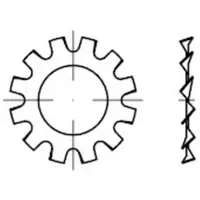 Industrial Quality Supplies DIN 6797 Zahnscheibe, FST A 23