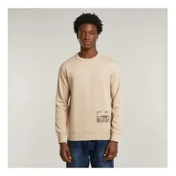 G-Star für Herren. D26284-D970-1214 Versand Grafik beige Sweatshirt (S), Lässig, Bio-Baumwolle, Nachhaltig