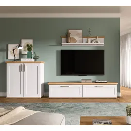 Home Affaire Wohnwand HOME AFFAIRE "Cosenza", sibu lärche nachbildung, B:260cm H:151cm T:40cm, Kastenmöbel-Sets, Wohnwand, Cosenza, Breite: 260 cm, Highboard, Lowboard, Wandboard