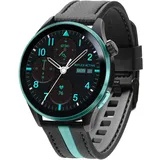 Reflex Active Serie 54 AMOLED GPS Schwarze und grüne Smart-Calling-Uhr Schwarz Unisize - Schwarz
