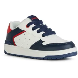 Sneaker »J WASHIBA BOY«, Retro Sneaker, Schlupfschuh im Skater-Look, Gr. 36, weiß-navy-rot, , 66590647-36