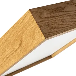 led wood Deckenlampe Holz 32x32 cm 20W 2000 lm 4000K Handgefertigte Deckenleuchte Wohnzimmer - Wohnzimmerlampe aus Eichenholz - LED Lampe Decke - Braun