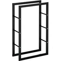 Homcom Kaminholzständer 60 x 25 x 100 cm schwarz