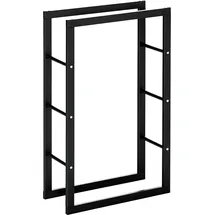 Homcom Kaminholzständer 60 x 25 x 100 cm schwarz