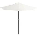 vidaXL Balkon-Sonnenschirm 270 x 135 cm sand halbrund