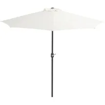 vidaXL Balkon-Sonnenschirm 270 x 135 cm sand halbrund