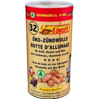 Favorit Anzündwolle für Kamin, 32 Stück, Ofenanzünder, Kohleanzünder