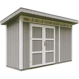 TIMBELA Gartenhaus 1,61 x 4,11 m Grau