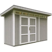 TIMBELA Gartenhaus 1,61 x 4,11 m Grau