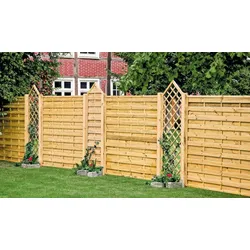 Sichtschutzzaun 150 x 150 cm – Sichtschutz aus druckimprägniertem Holz – massiver Holzzaun in Flechtoptik – idealer Zaun für Garten & Terrasse
