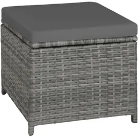 Tectake Barletta Rattan Lounge grau