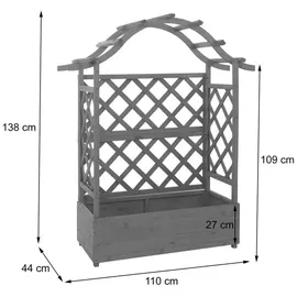 MCW Hochbeet MCW-P66 138 x 110 x 44 cm Braun