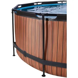 EXIT TOYS Wood Pool Set 360 x 122 cm inkl. Filterpumpe