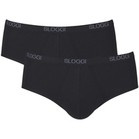 Sloggi Slip »men Basic Midi 2P«, (2er Pack), perfekter Sitz sloggi BLACK