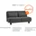 Ell + Ell Schlafsofa ELL + ELL "Minou", grau, B:160cm, Sofas, Schlafsofa