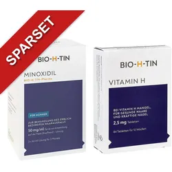 BIO-H-TIN Minoxidil 50mg/ml Männer + BIO-H-TIN Vitamin H 2,5 mg