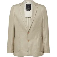 s.Oliver s.O PURE: Sakko aus meliertem Leinenmix - beige - 56