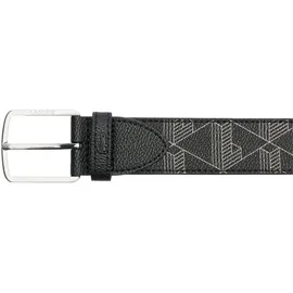 Lacoste Herrengürtel Lederimitat schwarz 90 cm