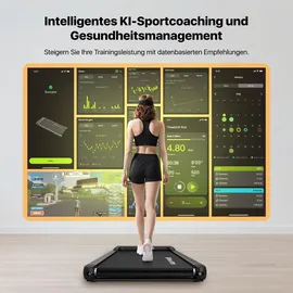 mobvoi Walking Pad Intelligente KI Untertisch-Laufband, Tragbar, klein, 2-in-1-Laufbänder für Zuhause und Büro, Walking-Jogging-Laufband, TicSports Zwift Kinomap, Fernbedienung, 6 km/h, Platzsparend