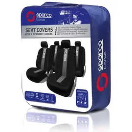 Sparco Komplettset SPC1011 Universal-Autositzbezüge vorne und hinten grau