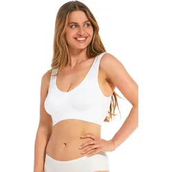Bustier MAGIC BODYFASHION "Comfort Bra", Damen, Gr. M, N-Gr, weiß, Obermaterial: 89% Polyamid, 11% Elasthan, unifarben, feminin, BHs, bequemer, nahtloser und bügelloser BH