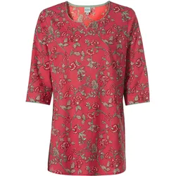 Baumwoll-Bluse, Druck koralle, 40