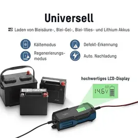 Ansmann BC 6-12V / 6 A 1001-0145 Kfz-Ladegerät, Werkstattladegerät, Batterieüberwachung, Kfz-Batterietester 6 V, 12 V 6 A