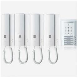 Entravox Komplettset für 4 Wohneinheiten, Türstation weiß