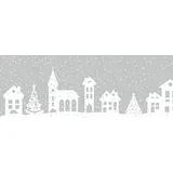 Heyda Fenster Tape Weihnachtsdorf 7,6 cm x 2 m