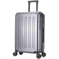 Reisekoffer Koffer Grau L Hartschalenkoffer mit 4 Rollen und TSA-Zahlenschloss