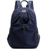 DEEVORCA Rucksäcke für Damen Elegant Damen Rucksack Leichter Freizeit Rucksack Mit Kopfhörerloch Reisen Urlaub Rucksack für die Frau Rucksack Damen für Laptop Wasserdichtes Nylon Blau