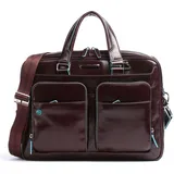 Piquadro Blue Square Computer Briefcase Mogano