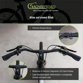 SachsenRAD xBird Urban City Bike C6F Connect Damen 26 Zoll grey