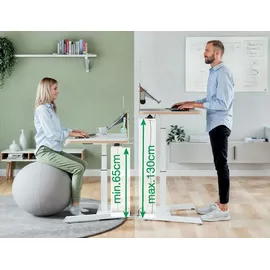 Leitz Schreibtisch Ergo elektrisch höhenverstellbar Weiß