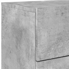 vidaXL Wand-Nachttische mit LED-Leuchten 2 Stk. Betongrau