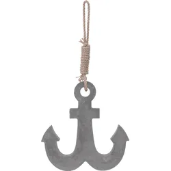Beton Dekoanker mit Sisal Strick - Dekoration Maritim Dekoanker Beton Anker 21x21x3cm