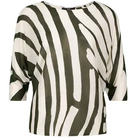 Zero Oversized-Strickpullover mit Print Patch khakicream, | 40