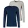 H.I.S. H.I.S (Packung, 2er-Pack) Doppelpack Unterziehshirt aus Baumwoll-Mix bunt|grau XXXL