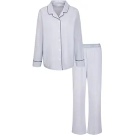 Seidensticker Pyjama Gestreift Blau XXL