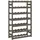 vidaXL Weinregal 42 Flaschen 100 x 30 x 90 cm Grau
