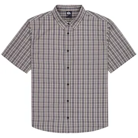 QUIKSILVER Kurzarmhemd kariert Beige XS