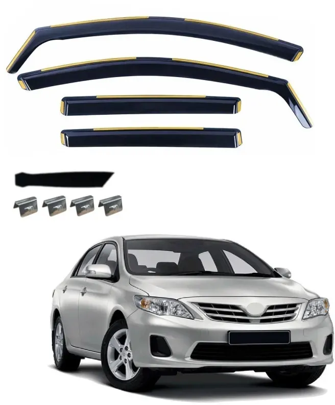 Set aus 4 Windabweisern für Toyota Corolla X (Baujahre 2006–2012).