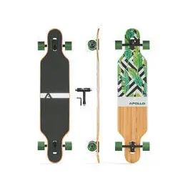 Apollo Twin Tip DT Longboard Flores " in holz/grün/schwarz/weiß | Gr.: onesize