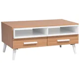 Beliani Alloa Braun Weiß Holzwerkstoff 100 x 45 x 60 cm
