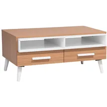 Beliani Alloa Braun Weiß Holzwerkstoff 100 x 45 x 60 cm