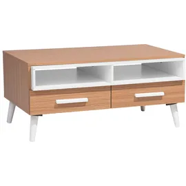 Beliani Alloa Braun Weiß Holzwerkstoff 100 x 45 x 60 cm