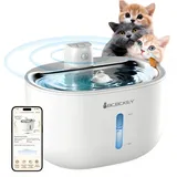 Katzenbrunnen für Katzen - 3L Katzenbrunnen kabellos mit App - Batteriebetrieben Trinkbrunnen für Katze mit Akku 5000mAh - 2.4G WiFi Fernbedienung - Wasserbrunnen für Katzen, Für alle Haustiere