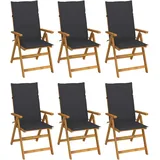 vidaXL Hochlehner Gartenstuhl 69 x 69 x 111 cm braun 4 St.
