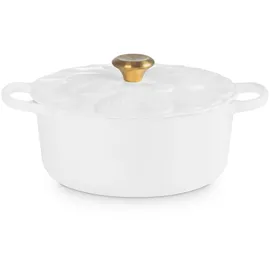 Le Creuset Signature Bräter 26 cm rund weiß